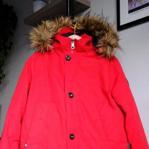 Tommy Hilfiger red down bomber